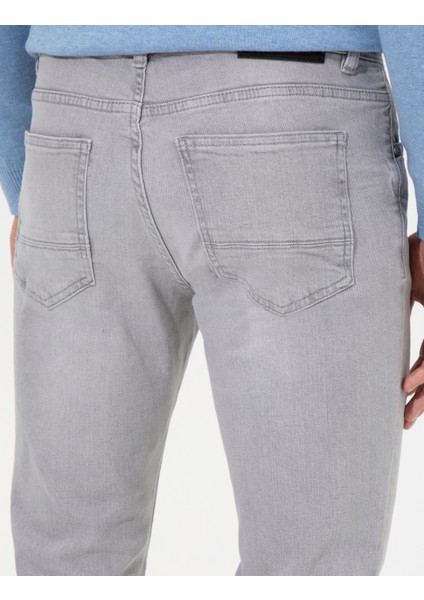 Erkek Açık Gri Slim Fit Jean Pantolon 50259686-VR001