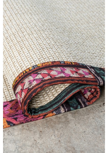 Bombay Krem Halı Multi Bordürlü Kolay Temizlenen Hasır Dokulu Sisal Halı 664 modelleri