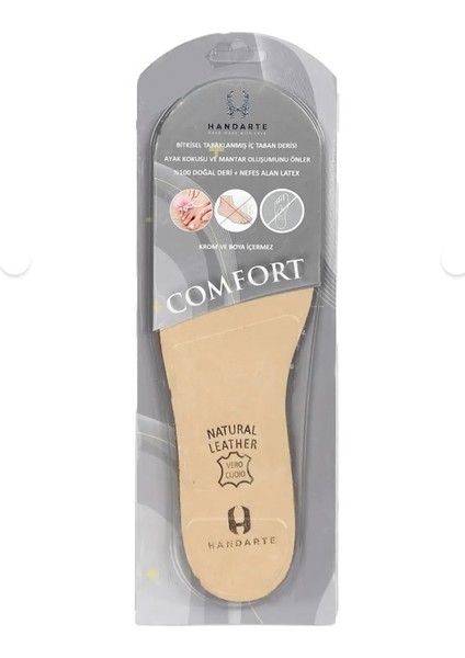 Koku Önleyici %100 Nubuk Deri Tabanlık – Yumuşak Kaymaz Yüzey – Ayak Rahatlığı