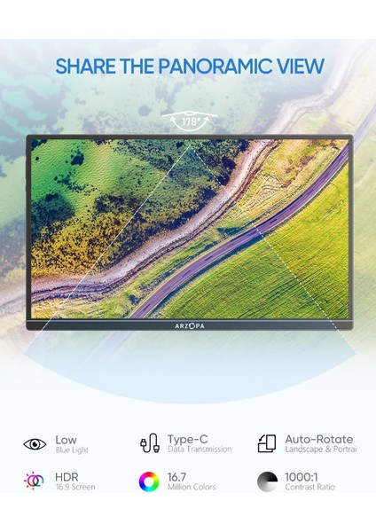 A1S Ultra-Thin Portable Monitor | 14” Fhd 1080P fırsatları