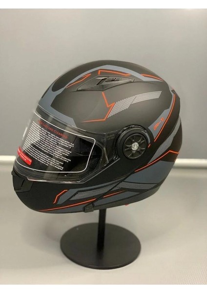 Jk-20 JK115 Çeneli Motosiklet Kaskı Güneş Gözlüklü [f-3] Desen Xl Beden