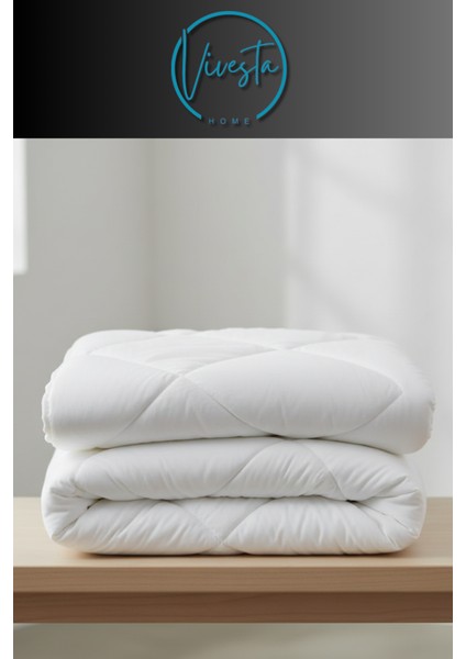 Silikon Dolgulu Tek Kişilik Yorgan 155X215 – Yumuşacık, Nefes Alabilir Beyaz Konfor Yorganı