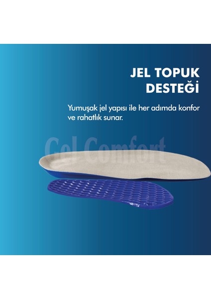 GC20 Ark Destekli Yumuşak Jel Ortopedik 3/4 İç Tabanlık fırsatları