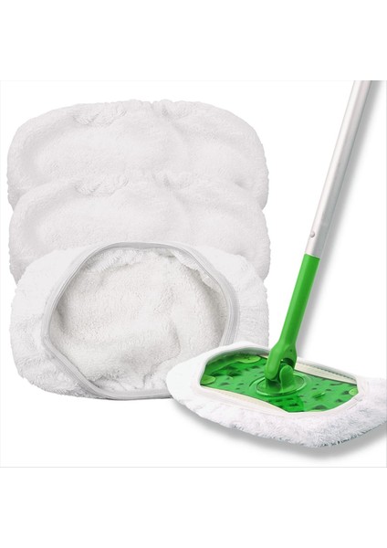4pcs Pamuk Paspas Ped Swiffer Süpürücü Paspas Islak Kuru Pasta Bez Yıkanabilir Süpürme Doldurma Toz Paspas Kapakları (Yurt Dışından) fiyatları