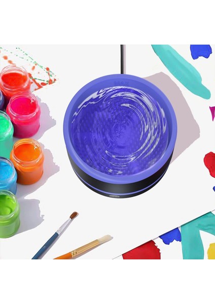 Boya Fırçası Temizleyici Elektrikli Boya Fırçası Temizleyici Durdurma Kupası Boyama Fırçası Sanatçı Fırça Temizlik Yıkayıcı Fırçası B (Yurt Dışından) modelleri