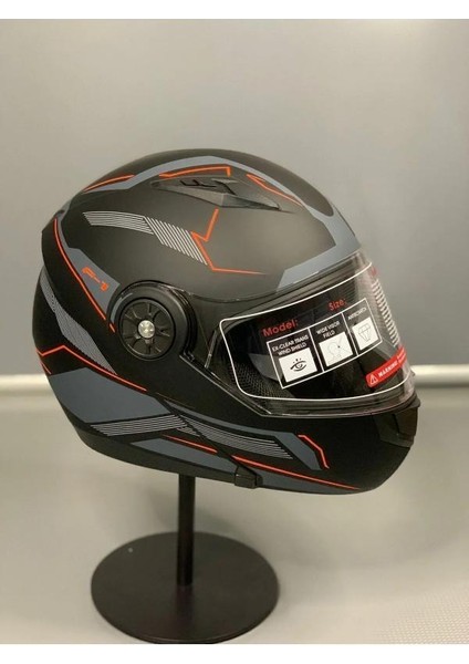 Jk-20 JK115 Çeneli Motosiklet Kaskı Güneş Gözlüklü [f-3] Desen Xl Beden