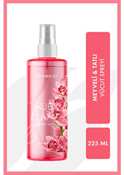 Ruby Sheer Vücut Spreyi Ferahlatıcı Koku 225 ml Kadın Kullanımı İçin fiyatları