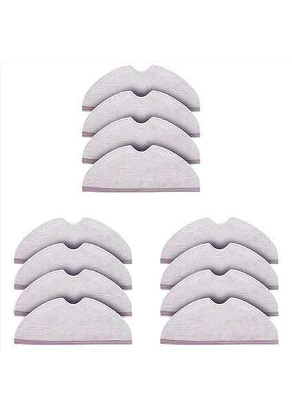 Mop Pad 12 Paket Mikrofiber Mop Bez Roborock S6 S6 Saf S6 Maxv S5 Max S5 Robot Vakum Süpürge Mop Değiştirme (Yurt Dışından)