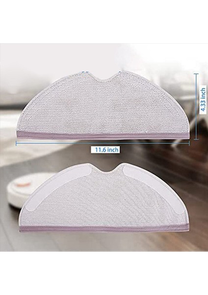 Mop Pad 12 Paket Mikrofiber Mop Bez Roborock S6 S6 Saf S6 Maxv S5 Max S5 Robot Vakum Süpürge Mop Değiştirme (Yurt Dışından) fırsatları