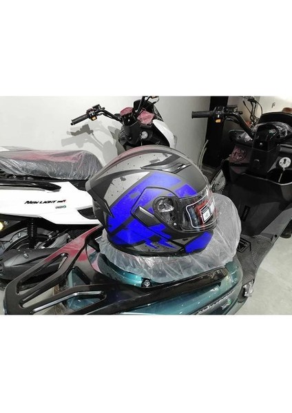 Jk-20 JK902 Çene Pedli Güneş Vizörlü Çeneden Açılır Kask [d-1] L Beden