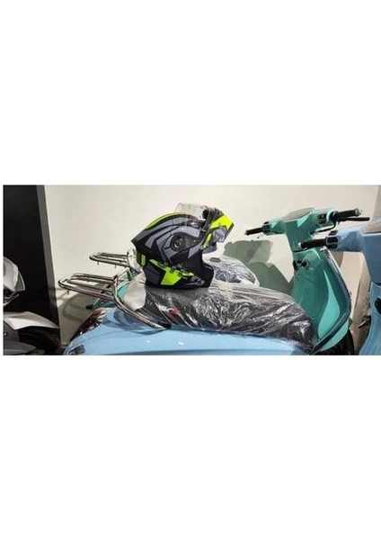 Jk-20 JK902 Çene Pedli Güneş Vizörlü Çeneden Açılır Kask [h-1 Yellow] Xl Beden