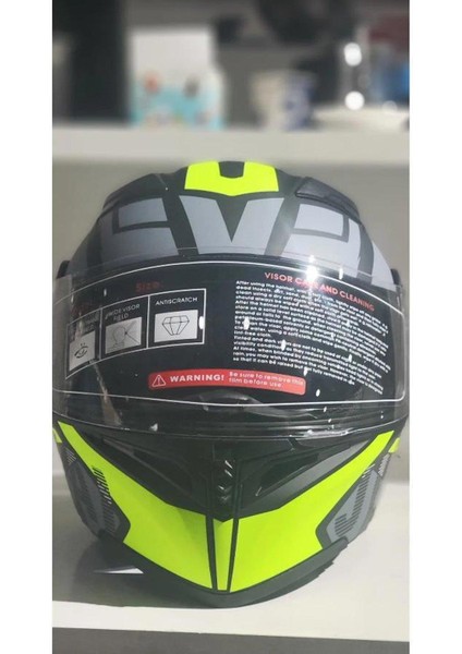 Jk-20 JK902 Çene Pedli Güneş Vizörlü Çeneden Açılır Kask [h-1 Yellow] Xl Beden