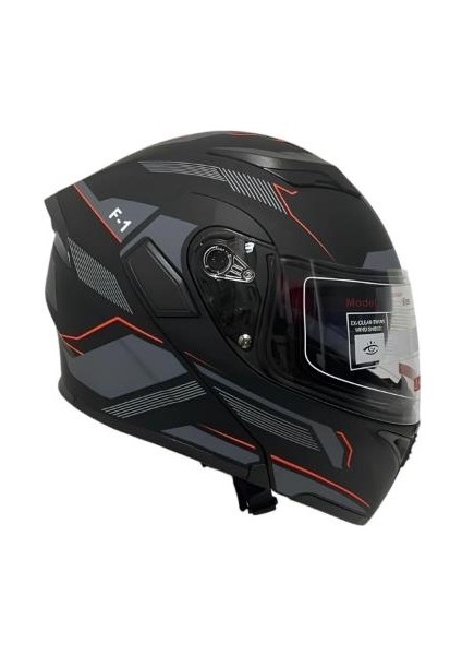 Jk-20 JK115 Çeneli Motosiklet Kaskı Güneş Gözlüklü [f-3] Desen M Beden