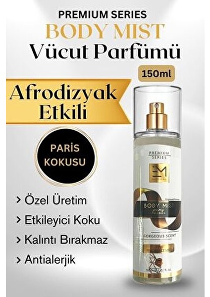 Kadın Body Mist Paris Kokulu Çekici Vücut Parfümü 150 ml Egzotik Deneyim