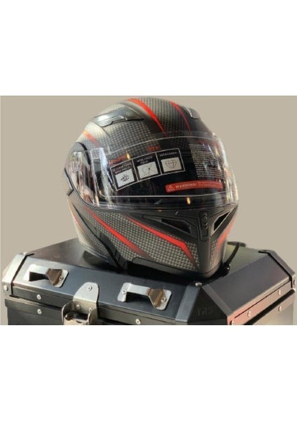 Jk-20 JK902 Çene Pedli Güneş Vizörlü Çeneden Açılır Kask [b-1] L Beden