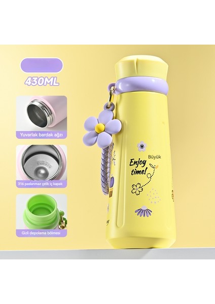 Yeni Termos Bardak Karikatür Çocuk Eğlence 316 Paslanmaz Çelik Halatlı Taşınabilir Öğrenci Su Isıtıcısı Halatlı (Yurt Dışından)