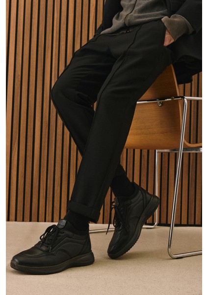 , Erkek Hakiki Deri Ayakkabı 1531002Z3059 Siyah