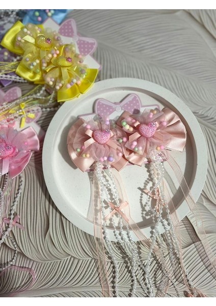 Vip Kalite Incili Tüllü Klips Toka