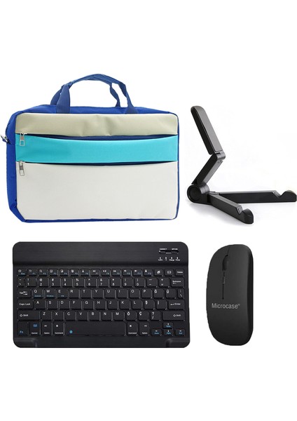 Tcl Tab 11 Gen 2 ile Uyumlu Tablet Çanta+Bluetooth Klavye+Mouse+Tablet Standı SIYAH-AL4840