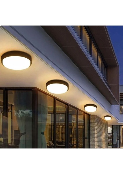 36 Watt 4000 Kelvin LED Iç ve Dış Mekan 3200 Lümen Plastik Tavan ve Duvar Armatürü, LED Tavan Aplik