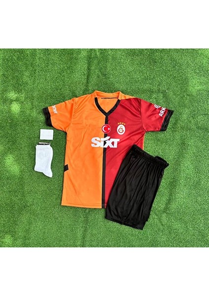 G'.â.l.a.t.â.s.a.r.â.yy 2024/25 Sezon M.a'.u.r.o I'c.a.r.d.i. Parçalı Çocuk Forma 4'lü Set fiyatları