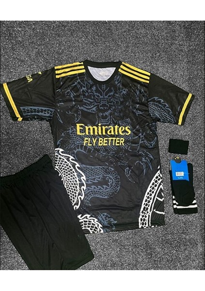 Vini Jr. 2023/24 Yeni Sezon Dragon Desenli Konsept Çocuk Forması 4'lü Set (Black) fiyatları
