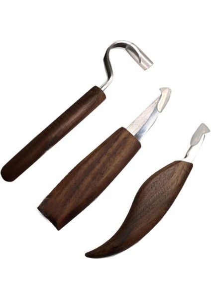 7 Parça Set Ceviz Ahşap Oyma Bıçağı Pala Düz Bıçak Oyma Tahta Kaşık El Oyma Desen Aracı