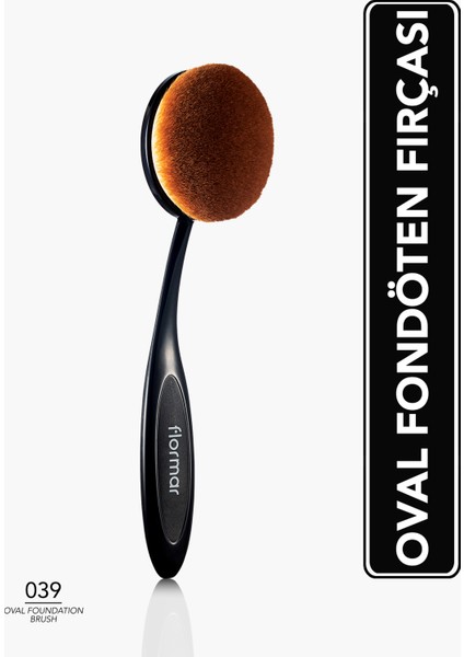 Oval Uçlu Sentetik Fondöten Fırçası (039) 8690604598496