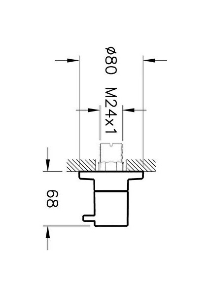 Origin A41458 Ankastre Stop Valf, Krom ( Sıva Üstü Grubu )