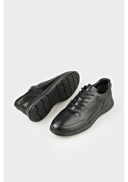 Siyah Deri Erkek Günlük Ayakkabı modelleri