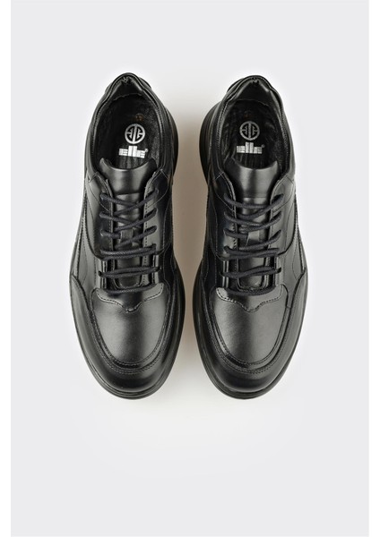 Siyah Deri Erkek Günlük Ayakkabı fırsatları