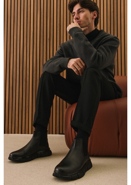 , Erkek Hakiki Deri Bot 1531025Z2506 Siyah fiyatları