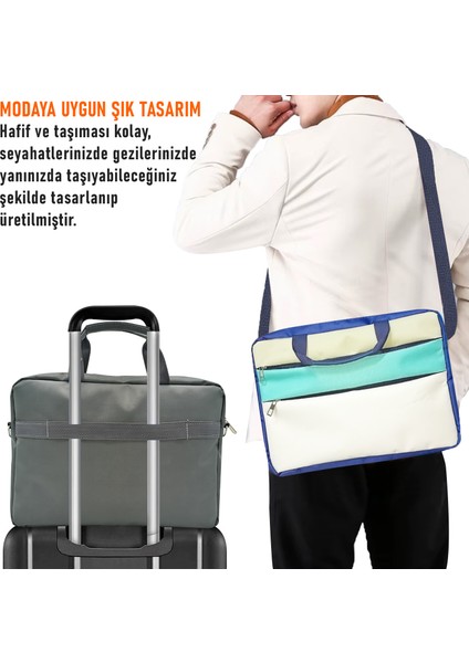 Tcl Tab 11 Gen 2 ile Uyumlu Tablet Macbook Laptop Tablet Çantası 2 Bölmeli AL4821 indirimleri