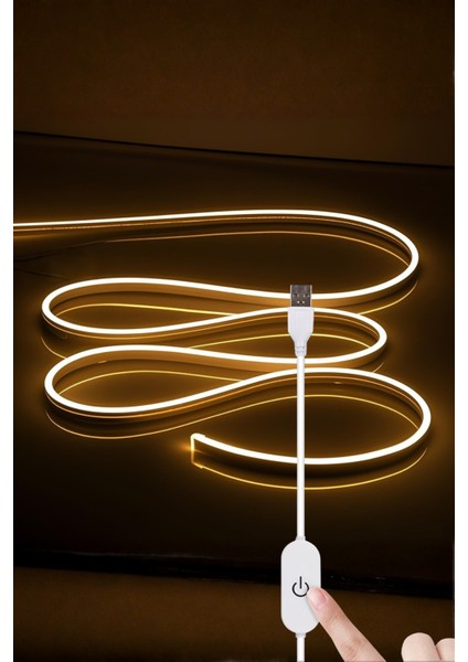 5V USB Neon LED Şerit 5 Metre Gün Işığı | Silikonlu Su Geçirmez Esnek Aydınlatma fiyatları
