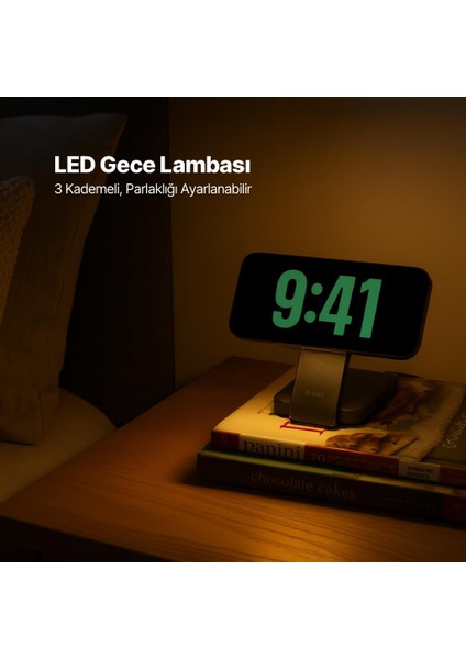 Aircharger Quattro Magsafe Uyumlu 4’ü 1 Arada iPhone + Apple Watch + Airpods LED Aydınlatmalı fırsatları