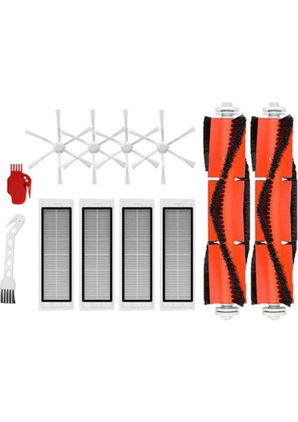12PCS Xiaomi Mi Vakum Mop 2 Için Yedek Aksesuarlar STYTJ03ZHM Robot Vakum Süpürücü Ana Yan Fırça Hepa Filtresi (Yurt Dışından)