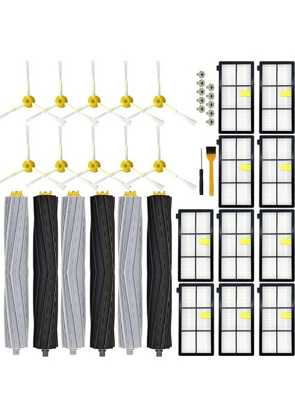 Irobot Roomba Için Yedek Kiti 800 900 Serisi Vakum Süpürge Hepa Filtreleri Ana Yan Fırçalar (Yurt Dışından)