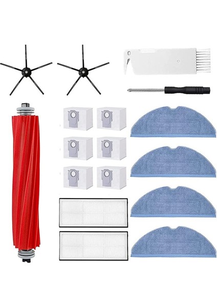 Roborock S7 Pro Ultra/s7 Maxv Ultra 6 x Toz Çantaları Için Aksesuar Seti Ana Roller Fırça Robot Vakum Süpürge Aksesuarları (Yurt Dışından)