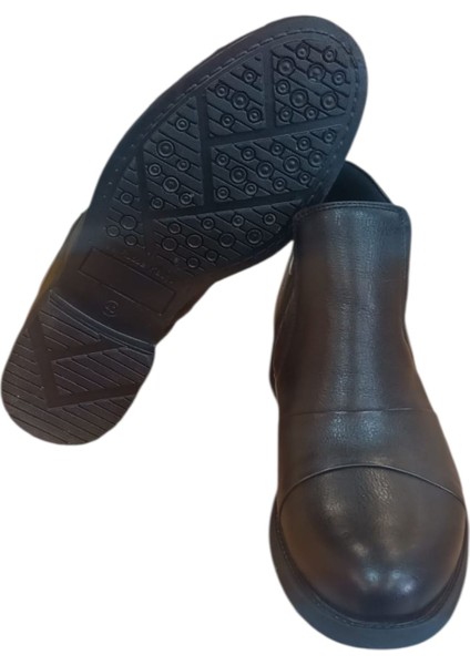 Burç Hakiki Deri Siyah Erkek Kauçuk Taban Bot BRC2015 modelleri