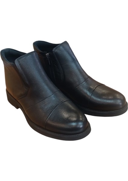 Burç Hakiki Deri Siyah Erkek Kauçuk Taban Bot BRC2015 fırsatları