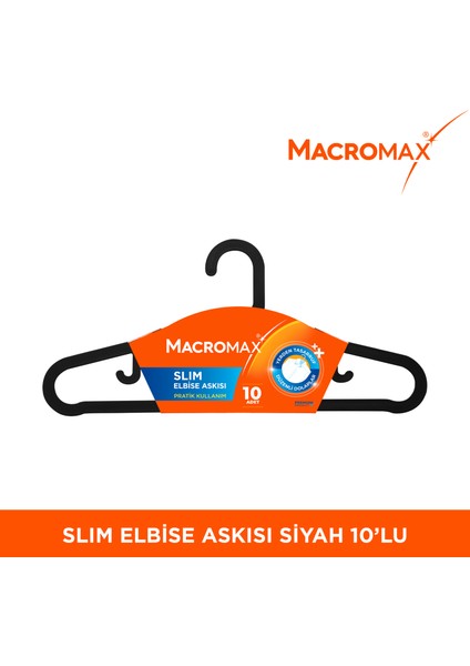 Slim İnce Elbise Askısı 10'lu Paket, Yerden Tasarruf Sağlayan Minimalist Askı
