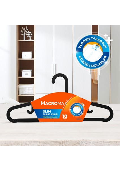 Slim İnce Elbise Askısı 10'lu Paket, Yerden Tasarruf Sağlayan Minimalist Askı fiyatları