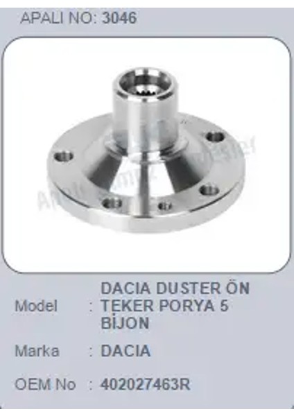 3046 On Poyra 1317E2 402027463R (2 Adet Fiyatıdır)