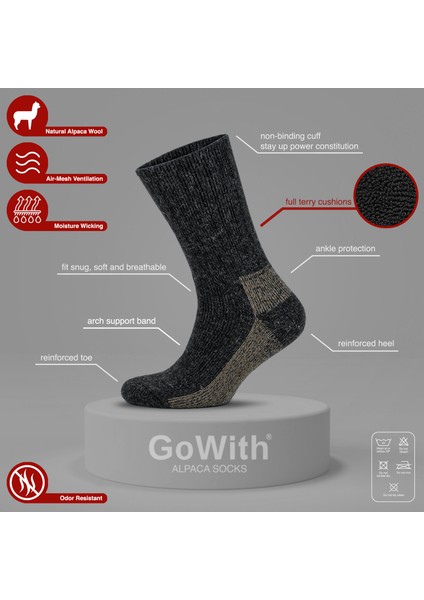 Alpaka Yünlü Tam Havlulu Kalın Termal Çorap 6005-6006 fiyatları