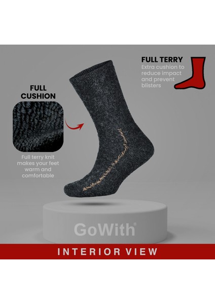 Alpaka Yünlü Tam Havlulu Kalın Termal Çorap 6005-6006 modelleri