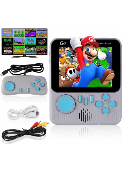 Techmrt Çift Konsol 666 Adet Retro Oyun El Atarisi Taşınabilir 3.5 Inç Ekran