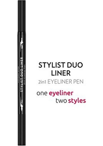 Stylist Duo Liner 2 In 1 Eyeliner Kalemi Siyah Renkli Kolay Uygulama modelleri