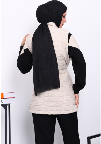 Taş Kapitone Yelek Tunik Pantolonlu Üçlü Takım fırsatları