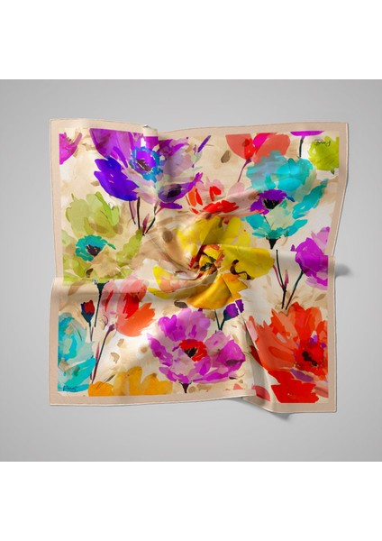 Coolness Viscon Eşarp | Masalsı Çiçek