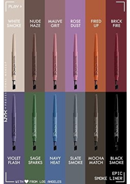 Epic Smoke Liner Vegan Formül Mocha Match Renkli Göz Kalemi 2 Uçlu